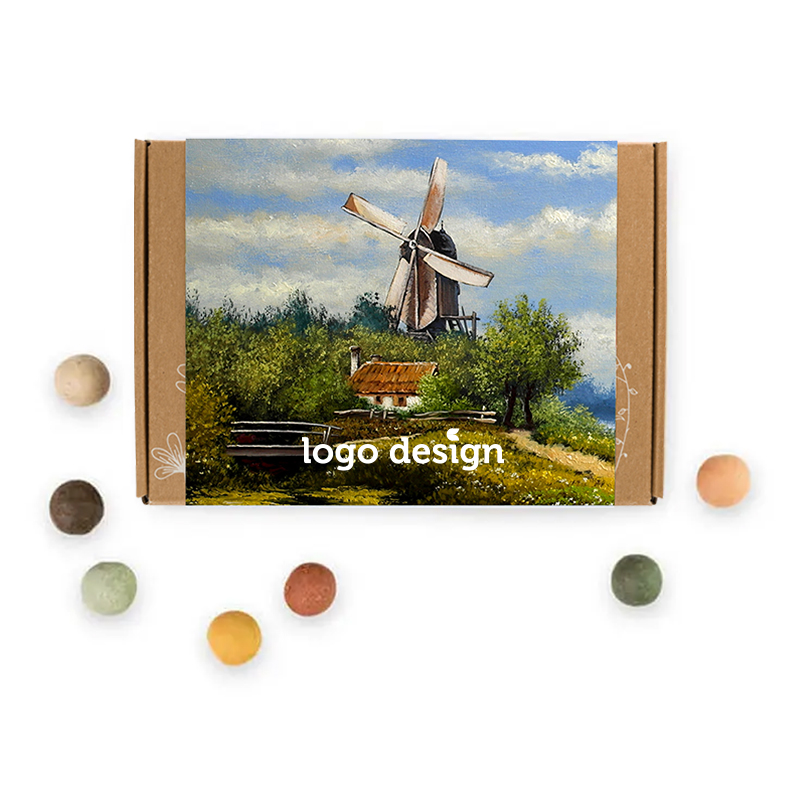 Farvede frøbomber gave